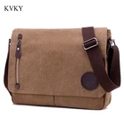 KVKY модная холщовая мужская сумка через плечо, мужские винтажные сумки-мессенджеры, деловая сумка на плечо, вместительные дорожные сумки, сумка