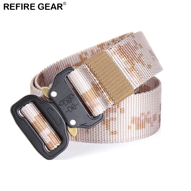 Ремень тактический Refire Gear Мужской утолщенный спортивный Камуфляжный пояс с