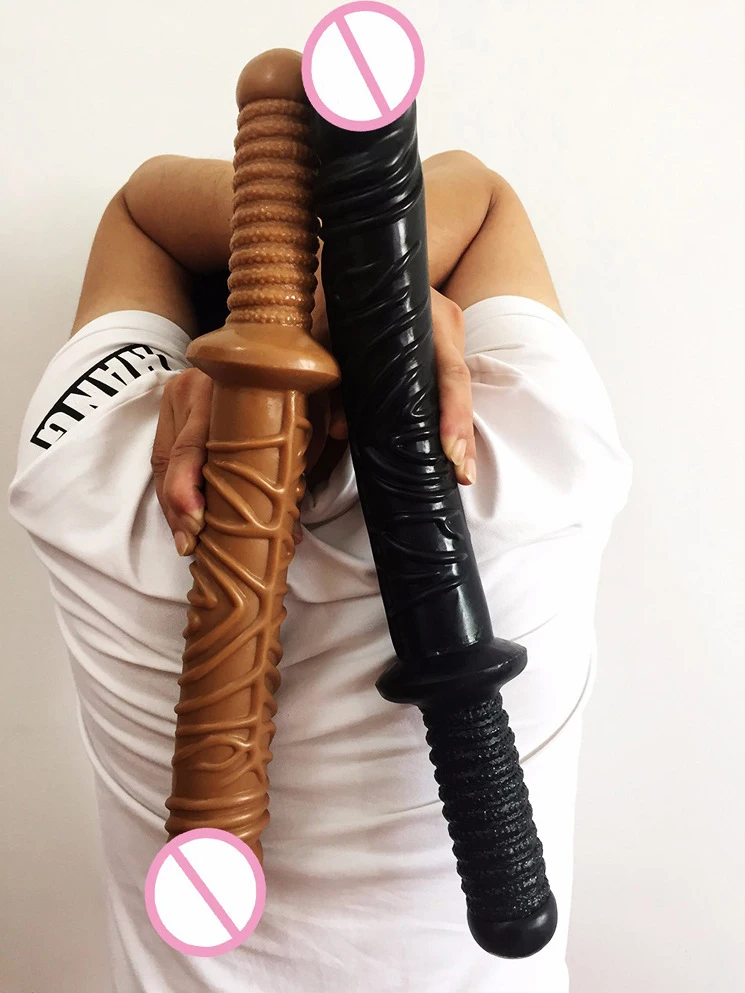 42 см супер длинный фаллоимитатор с ручкой гигантская телесная Реалистичная секс