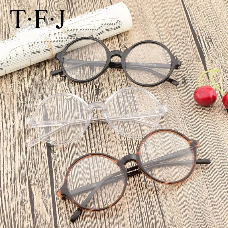 Милая стильная старинные очки женские кадр круглые прозрачные оптических 2
