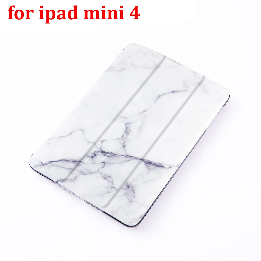for mini 4 Мрамор флип чехол для iPad Mini 5 4 3 2 1 таблетки чехол Обложка для iPad Mini 1 2 3 из искусственной кожи Защитная пленка - Цвет: for mini 4