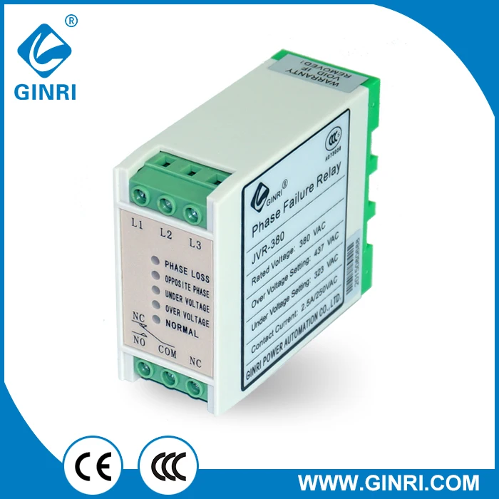 Трехфазное электронное реле защиты от потери фазы GINRI JVR 220 В 380 в 440 460 480 Бесплатная