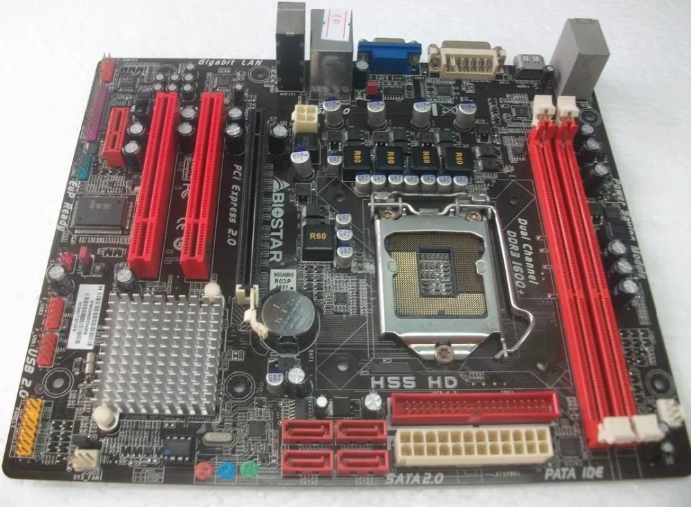 1156 H55 материнская плата Б/у оригинальная BIOSTAR HD LAG1156 SATA2|sata2| |