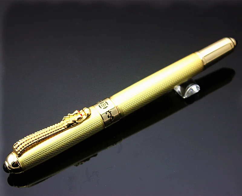 Jinhao1000 авторучка Дракон Роскошные чернильные ручки высокое качество гальваническое покрытие Caneta Tinteiro Stylo Plume металлическая ручка кончик офисный подарок - Цвет: 2