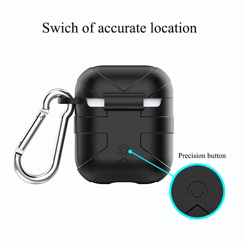 Цельный чехол для наушников в рыцарском стиле Airpods с кольцом на палец