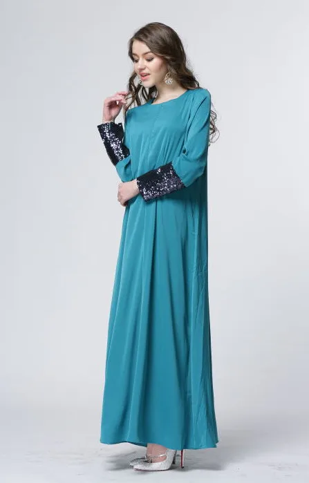 2017 новое поступление исламское мусульманское длинное платье для женщин Малайзия