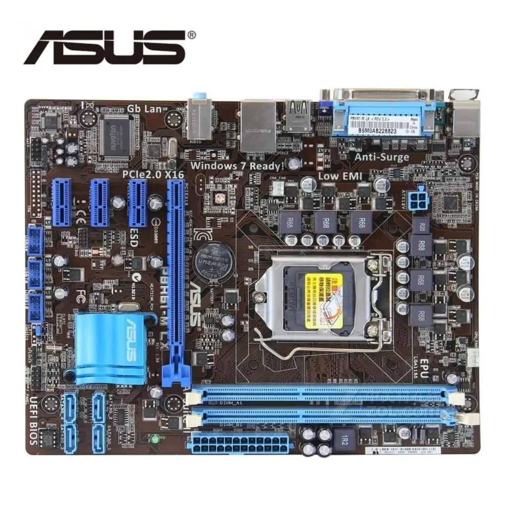 Материнская плата LGA 1155 для Intel H61 ASUS P8H61 M LX 100% PC DDR3 16G десктопная материнская PCI E X16