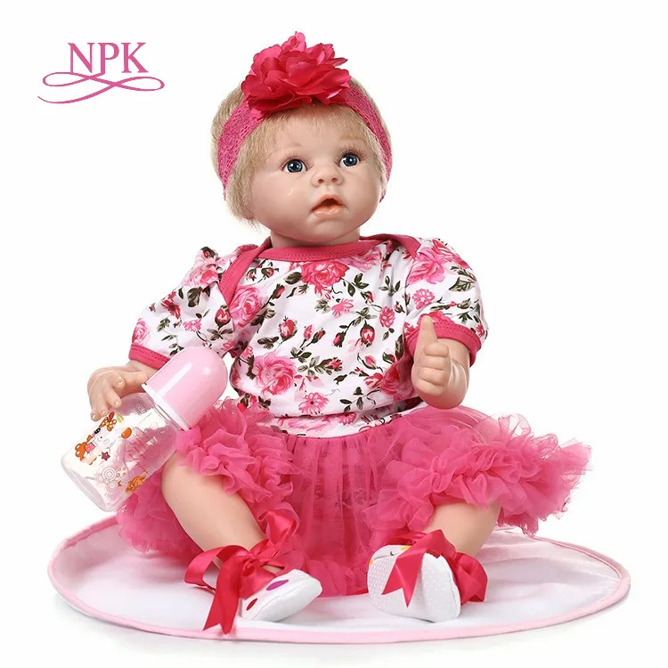 NPK 22 &quotreborn Baby Doll кукла принцесса для девочек мягкое Силиконовое тело маленьких
