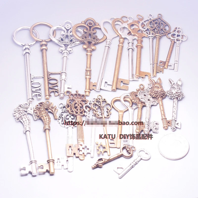 Новый набор из 20 антикварных Ретро винтажных старинных бронзовых ключей