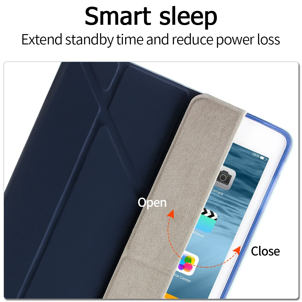 Case for iPad Air 5 PU Leather Full with TPU Soft Back Multi-Fold Smart Cover 1 A1474 A1475 A1476 | Компьютеры и офис