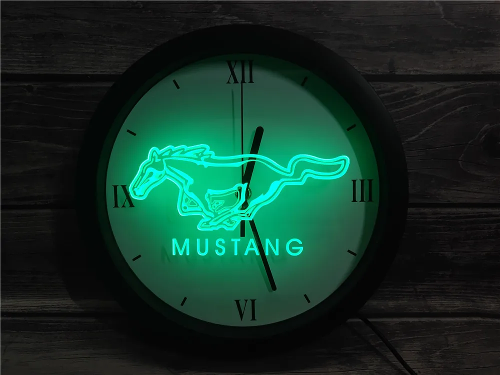 

Светодиодные неосветодиодный настенные часы Ford Mustang APP RGB 5050
