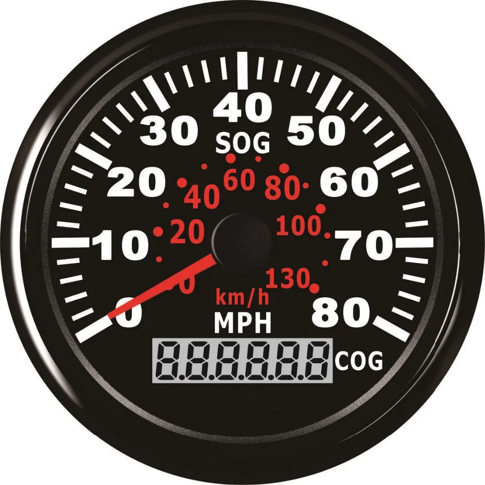 Водонепроницаемый 85 мм Морской GPS Спидометр 80MPH 130 км/ч с подсветкой 12В/24В|gps speedo|gauge