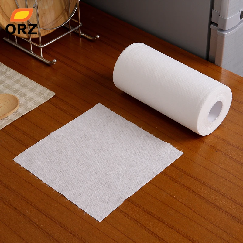 ORZ 100 шт/рулон нетканые фабричные чистящие салфетки бумажные кухонные машины стол