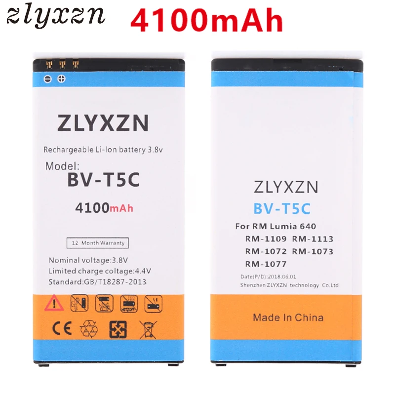 4100 мА/ч BV T5C Батарея для microsoft Nokia Lumia 640 RM 1109 1113 1072 1073 1077 Lumia640|Аккумуляторы мобильных