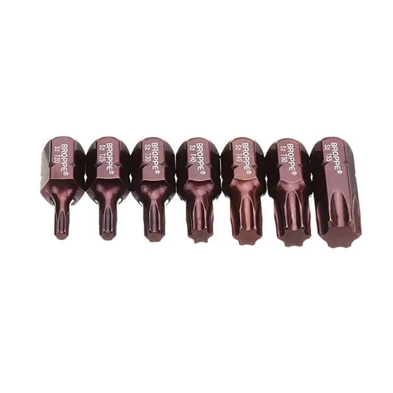 7 шт. Отвертка с шестигранным хвостовиком из стали S2 10 мм 30 75 T20/T25/T30/T40/T45/T50/T55 для