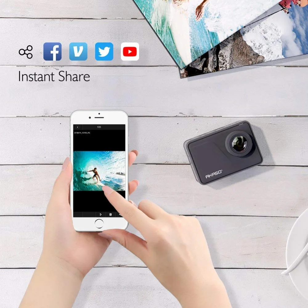Экшн камера AKASO V50 PRO 4K 30 кадров/с сенсорный экран Wi Fi дистанционное