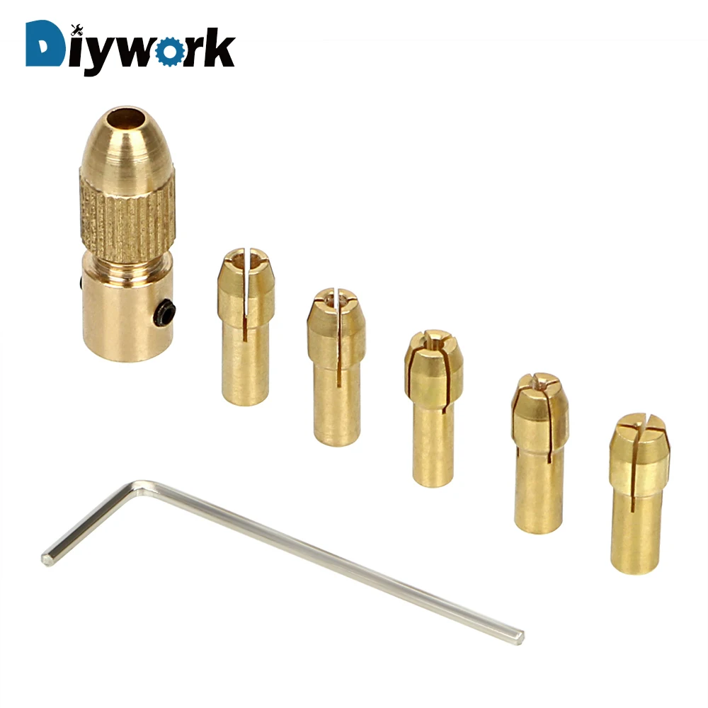 DIYWORK 5 шт./компл. набор микро сверлильных патронов для сверл маленький