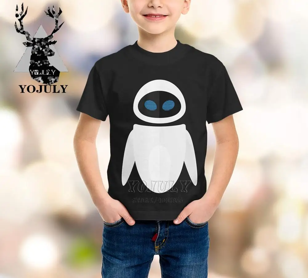 Розовый YOJULY Robot WALL. E/футболка с 3d принтом для мальчиков и девочек-подростков детская Милая футболка с короткими рукавами Топы, детская одежда лето A111 - Цвет: Розовый