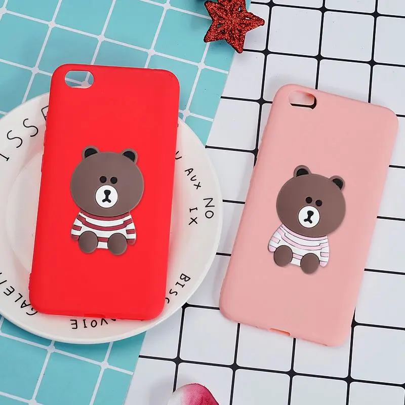 Для Xiaomi Note 5A случае 3D Симпатичные мягкие кремния несут задняя крышка для Redmi
