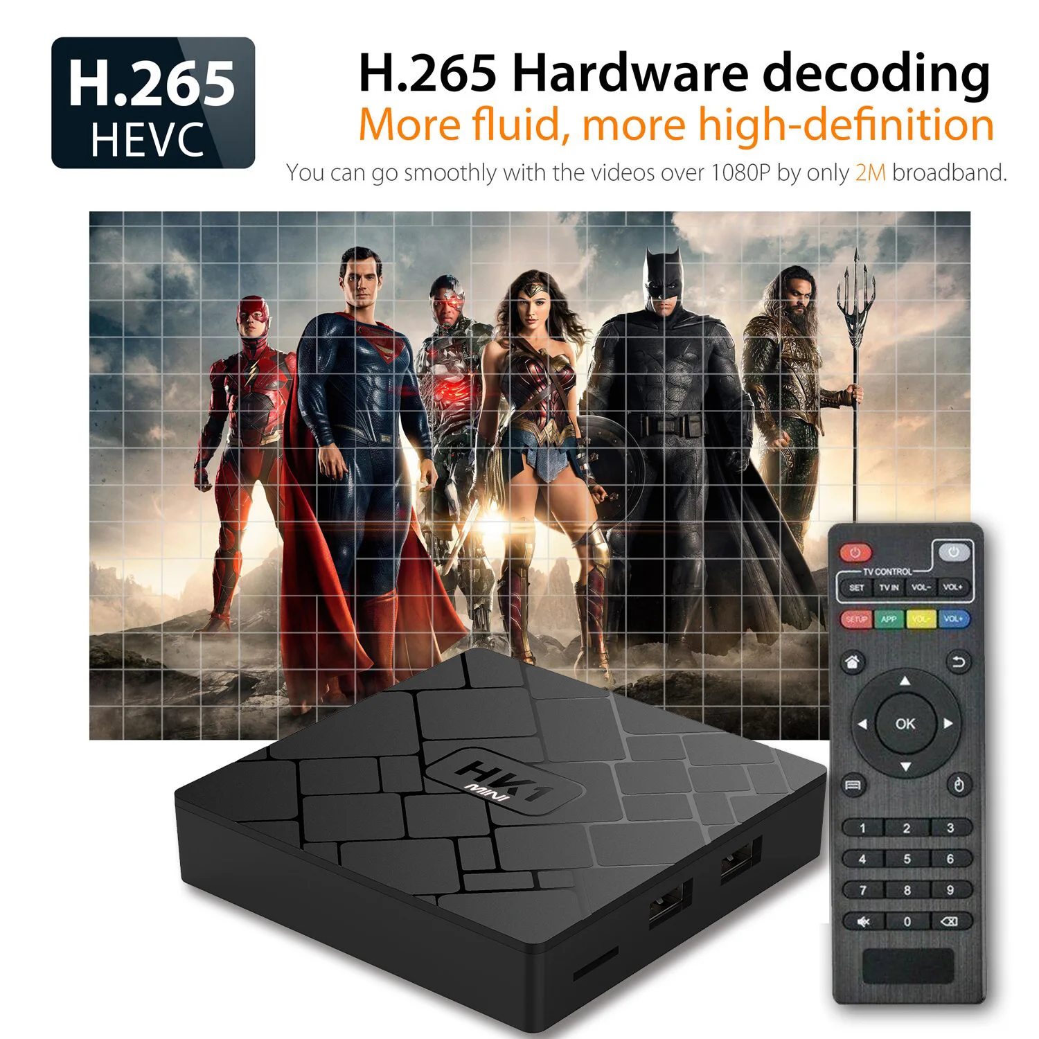 HK1 Мини Android 8,1 смарт-ТВ-бокс на Rockchip RK3229 Quad core 2 Гб оперативной памяти, 16 ГБ Rom H.265 4 K ТВ Sep компьютерной приставки к телевизору медиаплеер PK X96 мини TX3