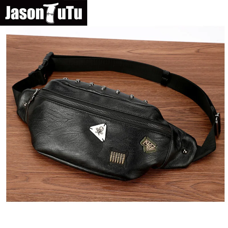 Джейсон пачка голографическая поясная сумка кожаная для талии Мужская Сумка