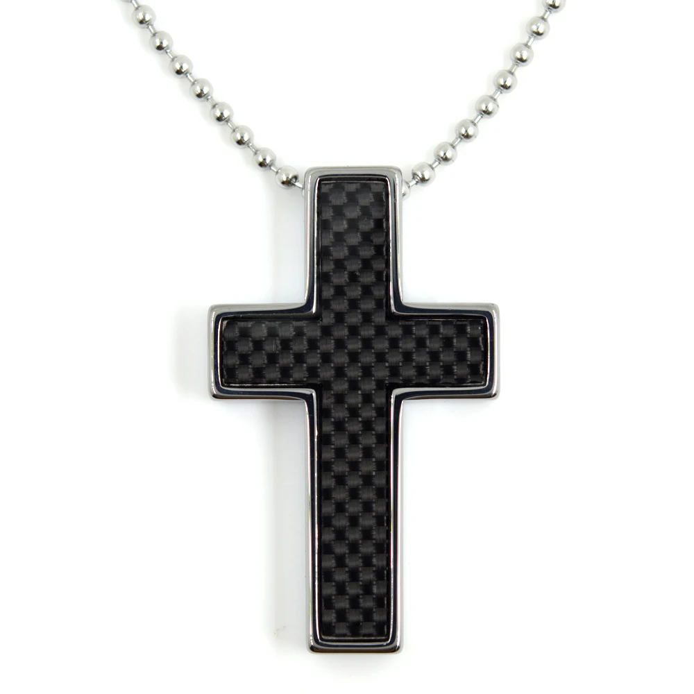 Мужская подвеска в стиле локомотив ожерелье из черного вольфрама с шариковой