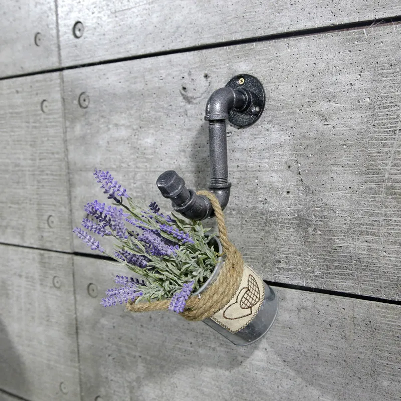 Американская промышленная Ретро стильная трубка настенные крючки для вешалок