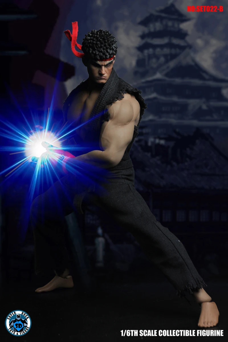 

1/6 scale Male COSPLAY clothing SUPER DUCK SET022 1/6 fighter Head carving costume set for Strong muscle M34 body