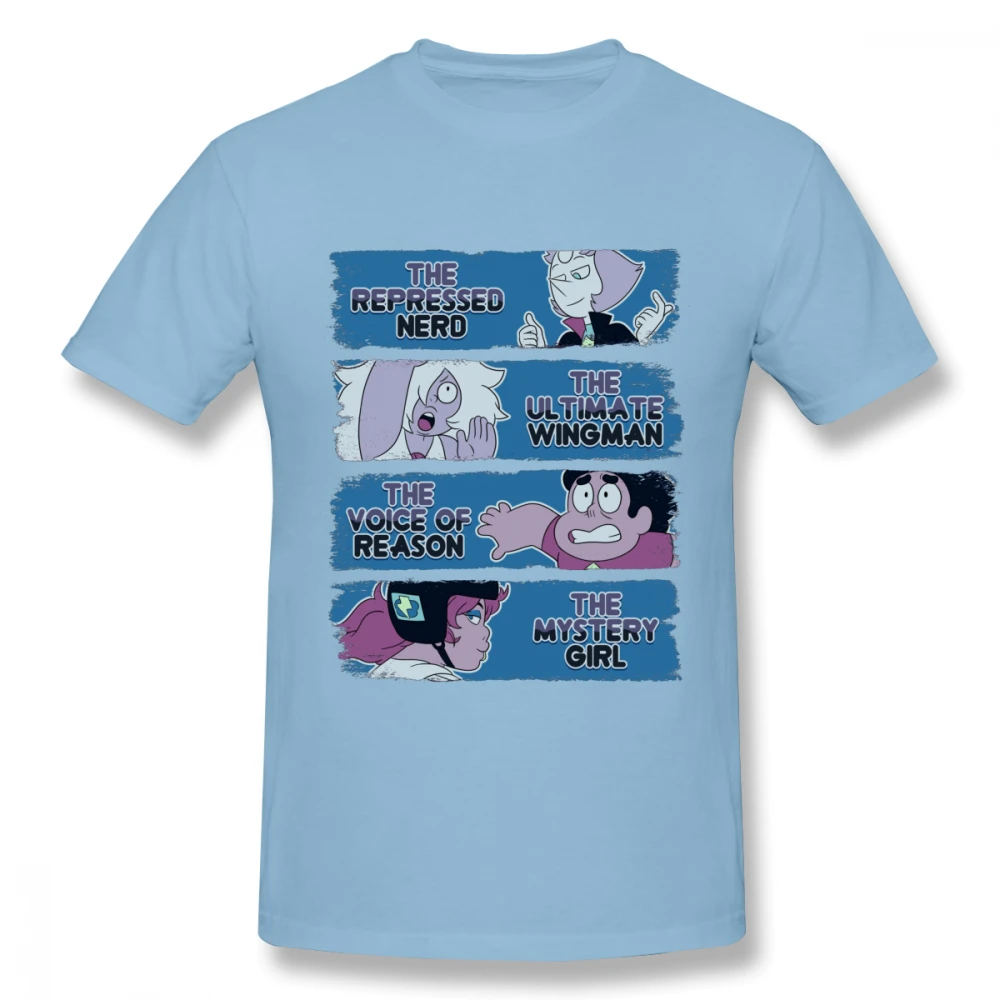 S-6XL футболка с надписью «последний из пляжа», Новое поступление Стивен Вселенная, популярная уличная футболка для мужчин, модная футболка - Цвет: Небесно-голубой