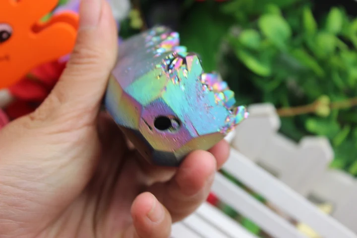 255 граммов натурального кварцевого кристалла металлическая трубка точечный