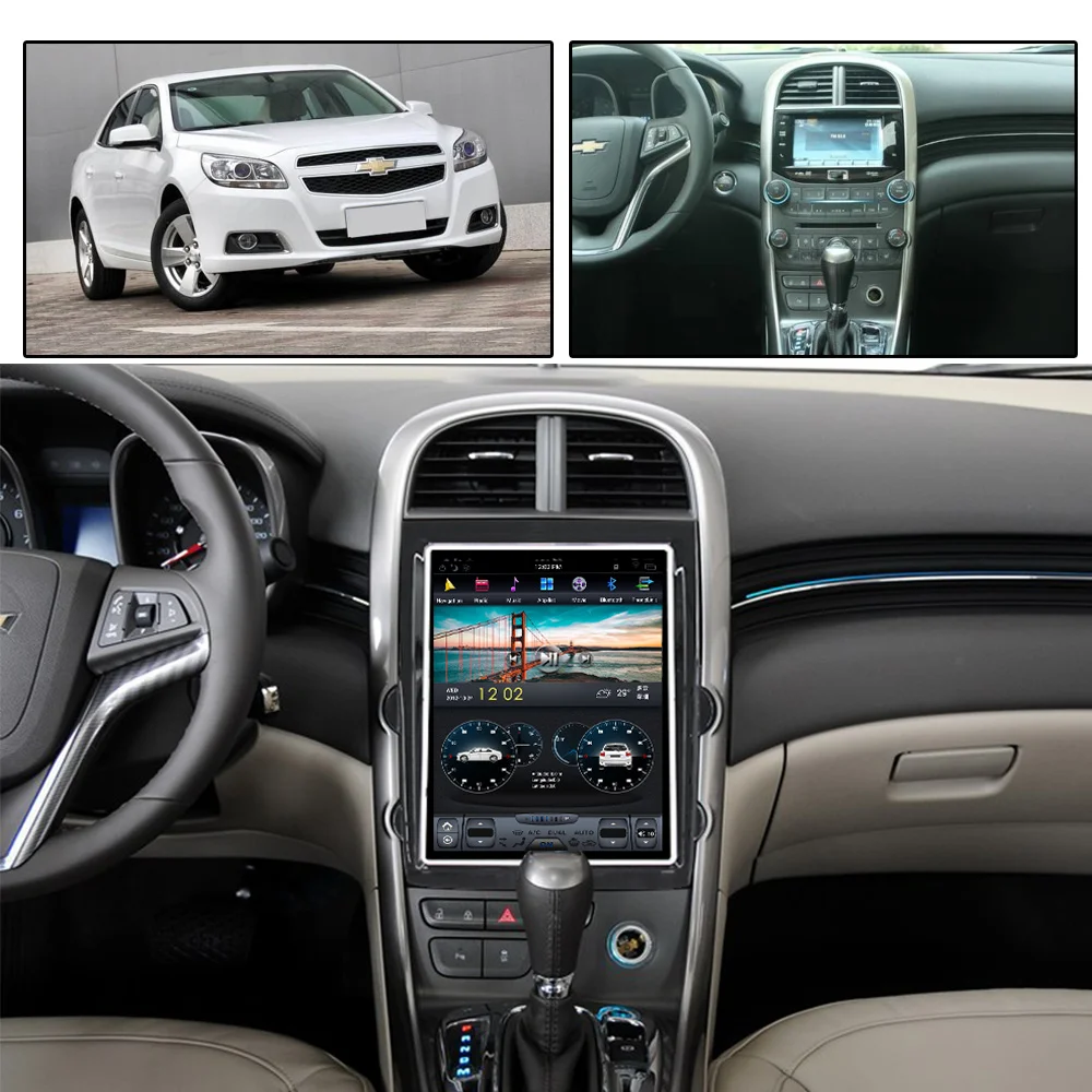 

Автомагнитола Tesla Styel, Android 8,1, сенсорный экран 10,4 дюйма, GPS-навигация, без DVD-плеера для Chevrolet Malibu 2013, 2014, 2015