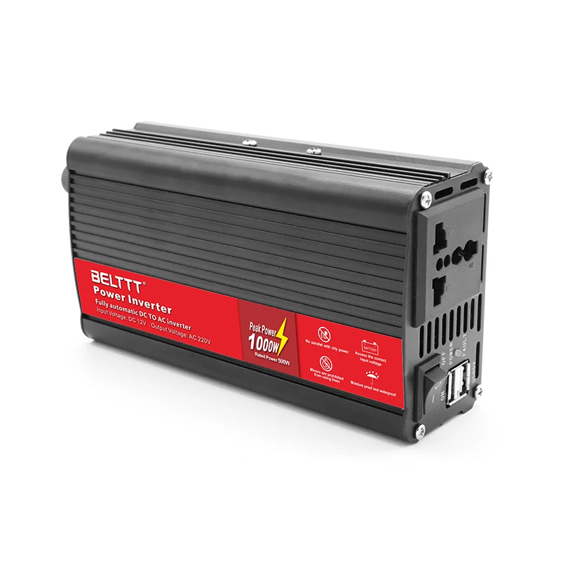 Бесплатная доставка BELTTT 1000 Вт инверторный Преобразователь мощности DC12V к AC220V с