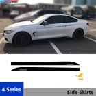 Для BMW 4 серии F32 F33производительность X2 боковые дверные юбки наклейка на кузов автомобиля наклейка из углеродного волокна спортивный гоночный стиль