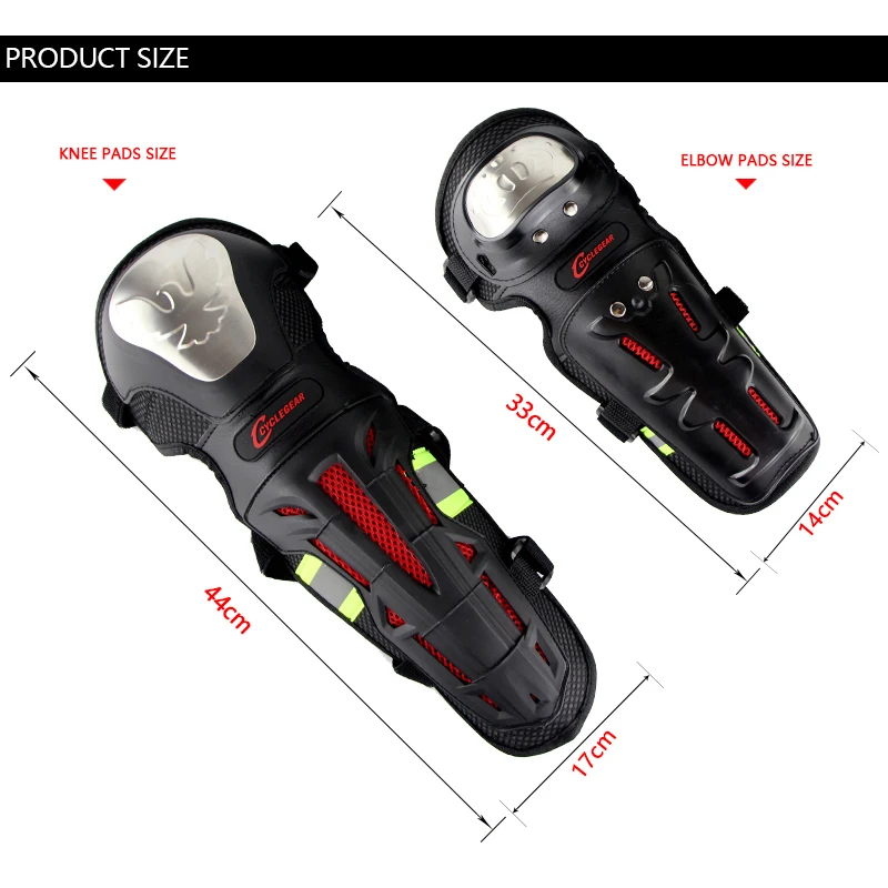 Cyclegear защита колена из нержавеющей стали для мотоцикла защитное снаряжение езды