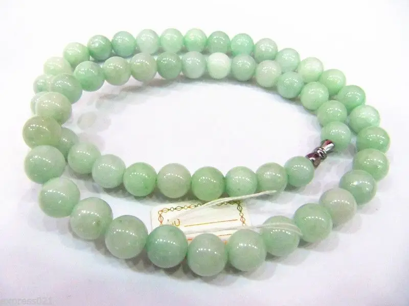 FREE SHIPPING&gt&gt&gt@ new1441 Texture Bliss A Grade 100% Natural Green Jade/Jadeite Smooth Beads Necklace | Украшения и