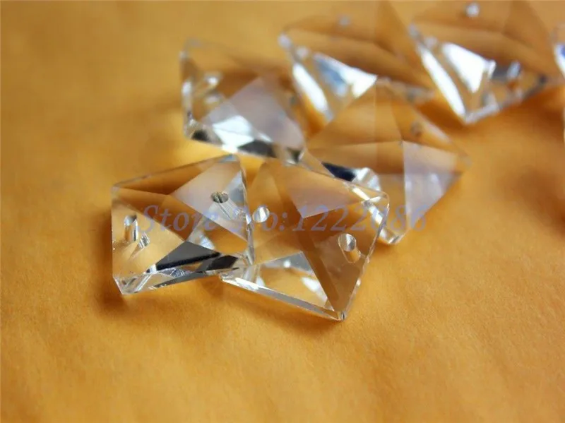 100 шт 22 мм Стеклянная квадратная бусина прозрачная Хрустальная люстра лампа