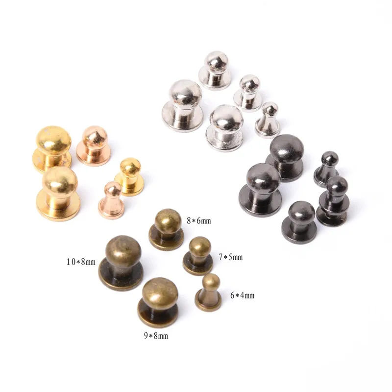 20 шт./лот шурупы с головкой-монахом кожаный ремешок кошелек соска гвоздь Твердые