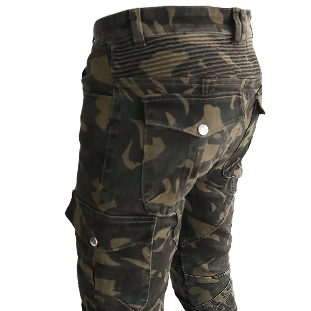 Мужские камуфляжные джинсы высокого качества для езды на мотоцикле, брюки для байкеров, уличные штаны, наколенники, защитные прокладки, 32, 33, 34, 35, 36, 37, 38