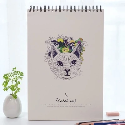 Простой блокнот бумажный блокнот пустой дневник Sketchbook Art A4 блокнот Sketchbook Artiste Papier для рисования школьные принадлежности - Цвет: 1
