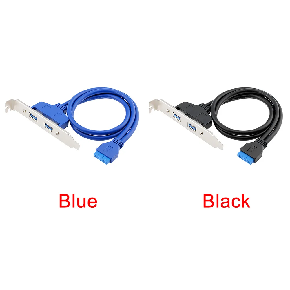 PCI Dual USB 3 0 для PC задний медный провод Женский до 20Pin кронштейн компьютерная панель