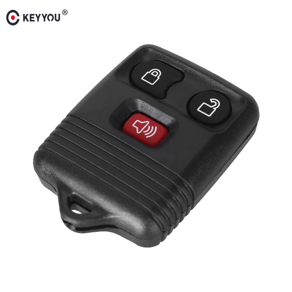 KEYYOU 10X брелок для ключей с кожаной крышкой чехол Pad 3 пуговицы Ford Escape Ranger проводник