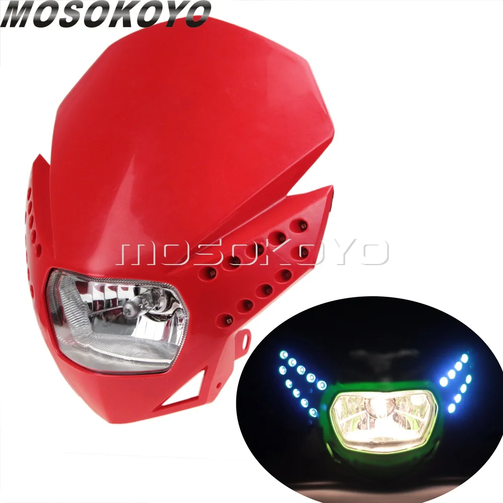 Налобный фонарь для мотоцикла фара мотокросса со светодиодным поворотным