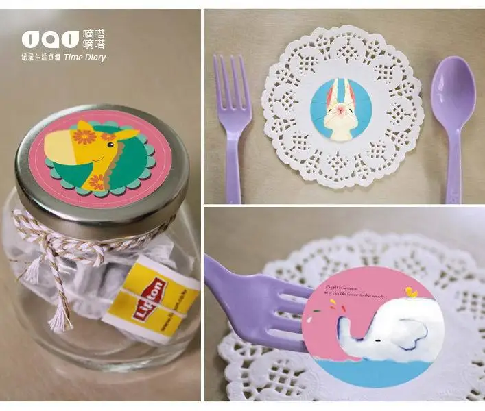 38 листов/Набор Kawaii мультфильм Мини бумажная наклейка s украшения DIY Скрапбукинг стикер канцелярские принадлежности