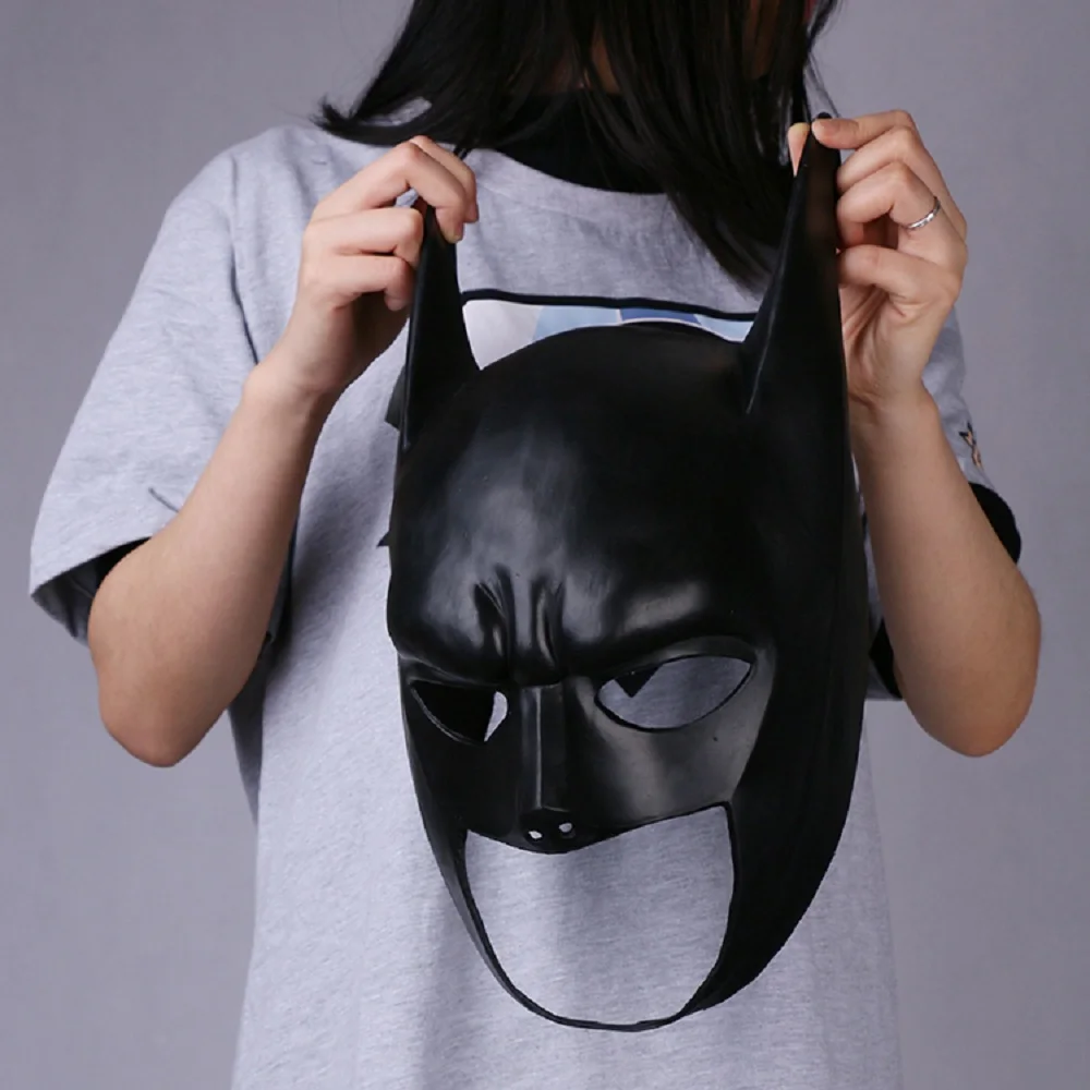 Маска Бэтмена латексная дышащая маска Темный рыцарь Косплей Бэтмен Хэллоуин
