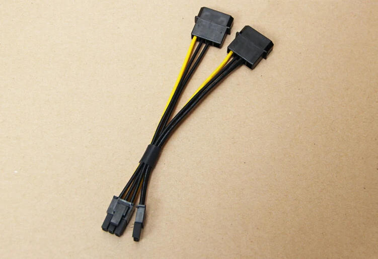 50 шт./лот Dual IDE Molex к PCI-E PCIe PCI Express Видеокарта 8Pin 6 + 2pin кабель питания 18AWG провод |