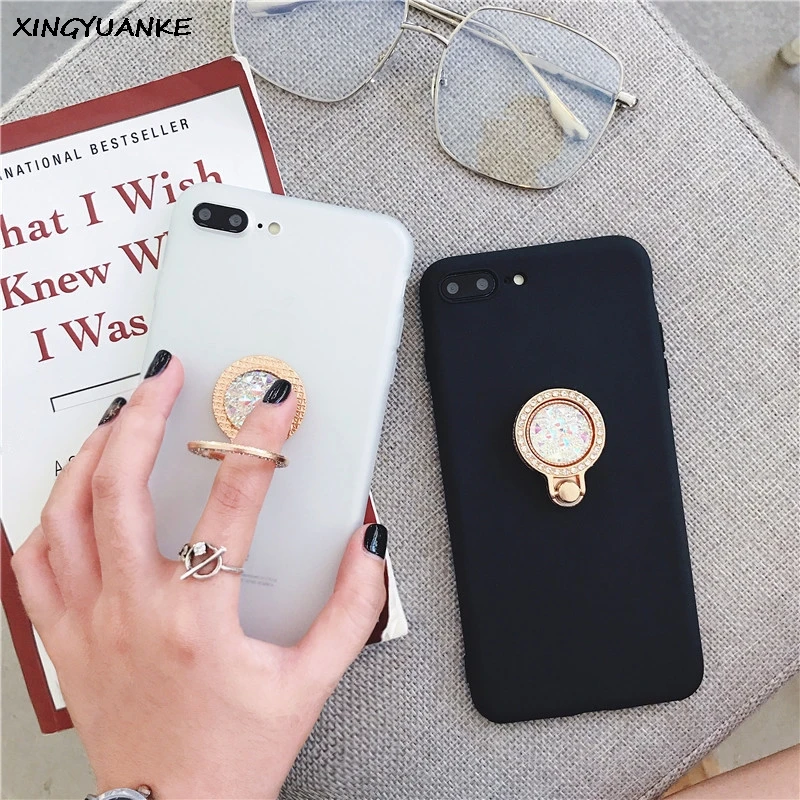 XINGYUANKE 3D блеск кольцо чехол для huawei P9 Lite случае роскошный алмаз стенд G9 мягкий