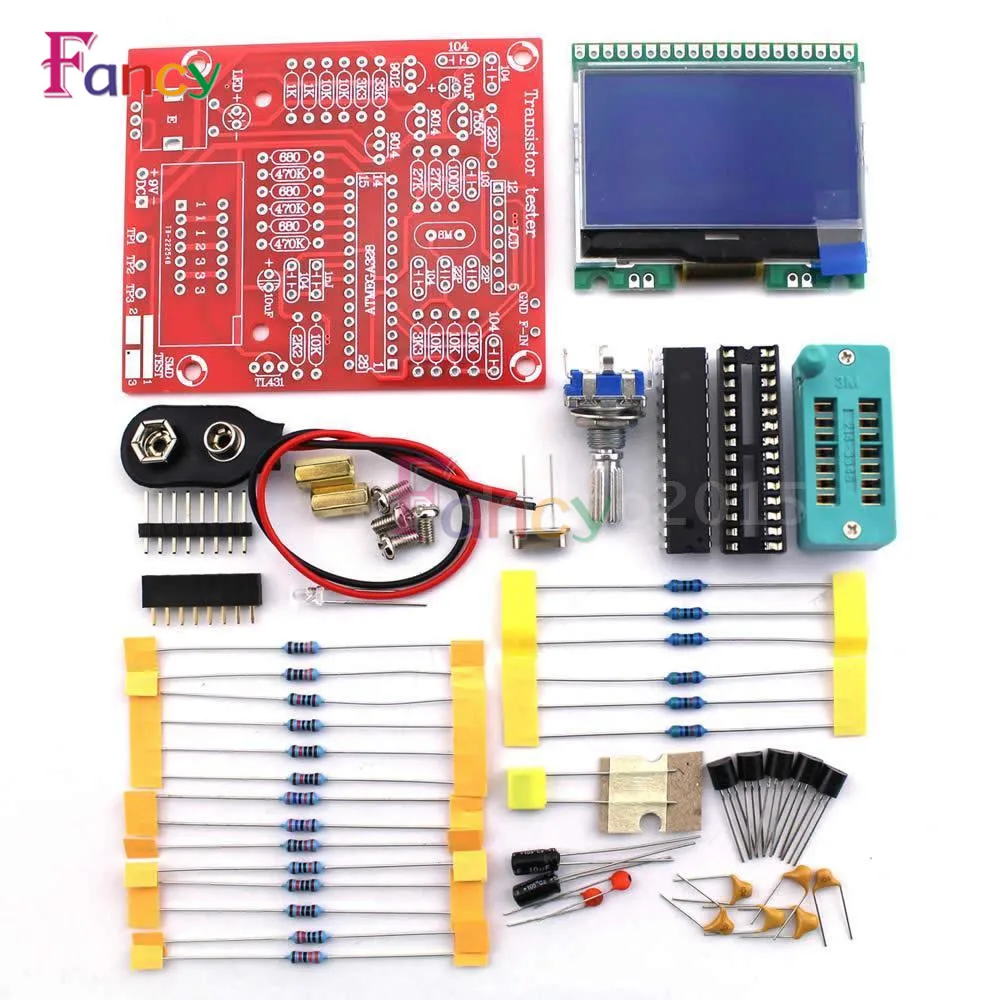 M328 lcd 12864 Транзистор тестер DIY Набор Диод Триод Емкость LCR ESR метр