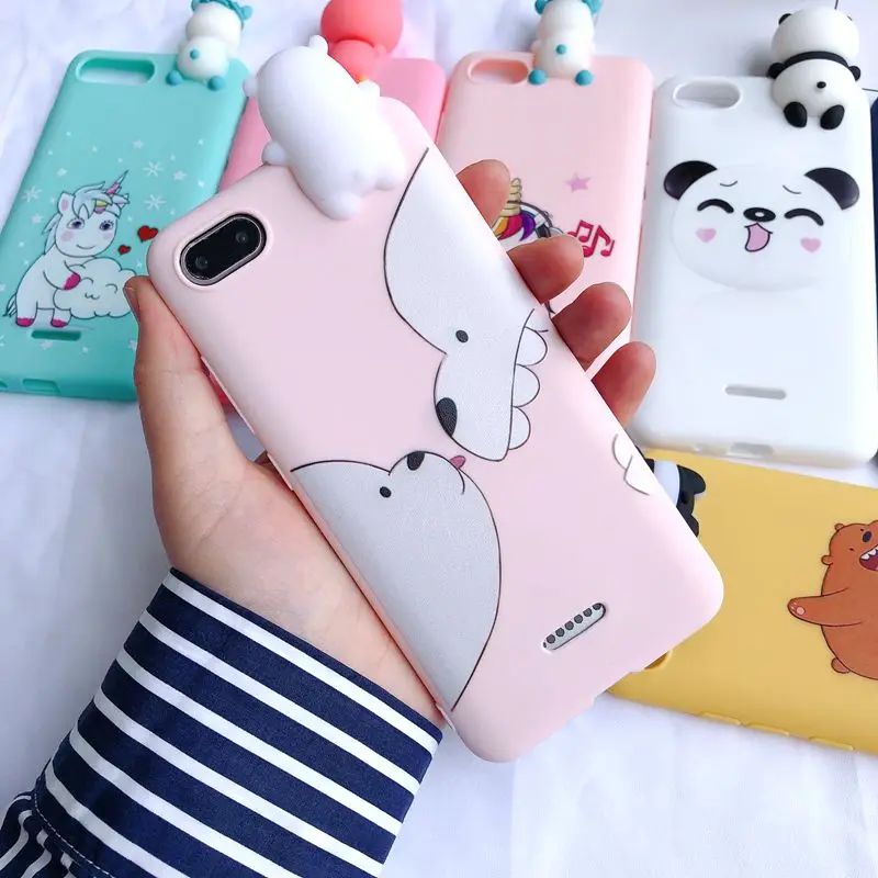 7 Чехол для Redmi 6A 3D, чехол для etui Xiaomi Redmi 6A, силиконовый чехол Kawaii Bear Unicorn Для Xiaomi Redmi 6A Xiomi, чехол для телефона 5,45 дюйма - Цвет: 7