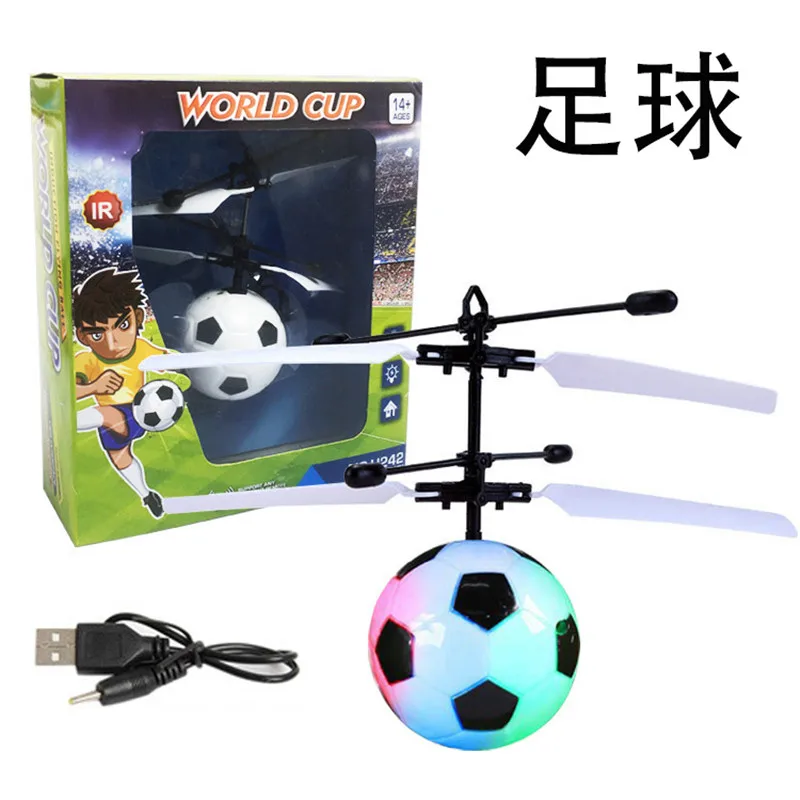 football RC летающий шар Световой дети Летающие шары Электронный Инфракрасный индукции самолета Дистанционное светодио дный управление игрушечные лошадки свет мини - Цвет: football