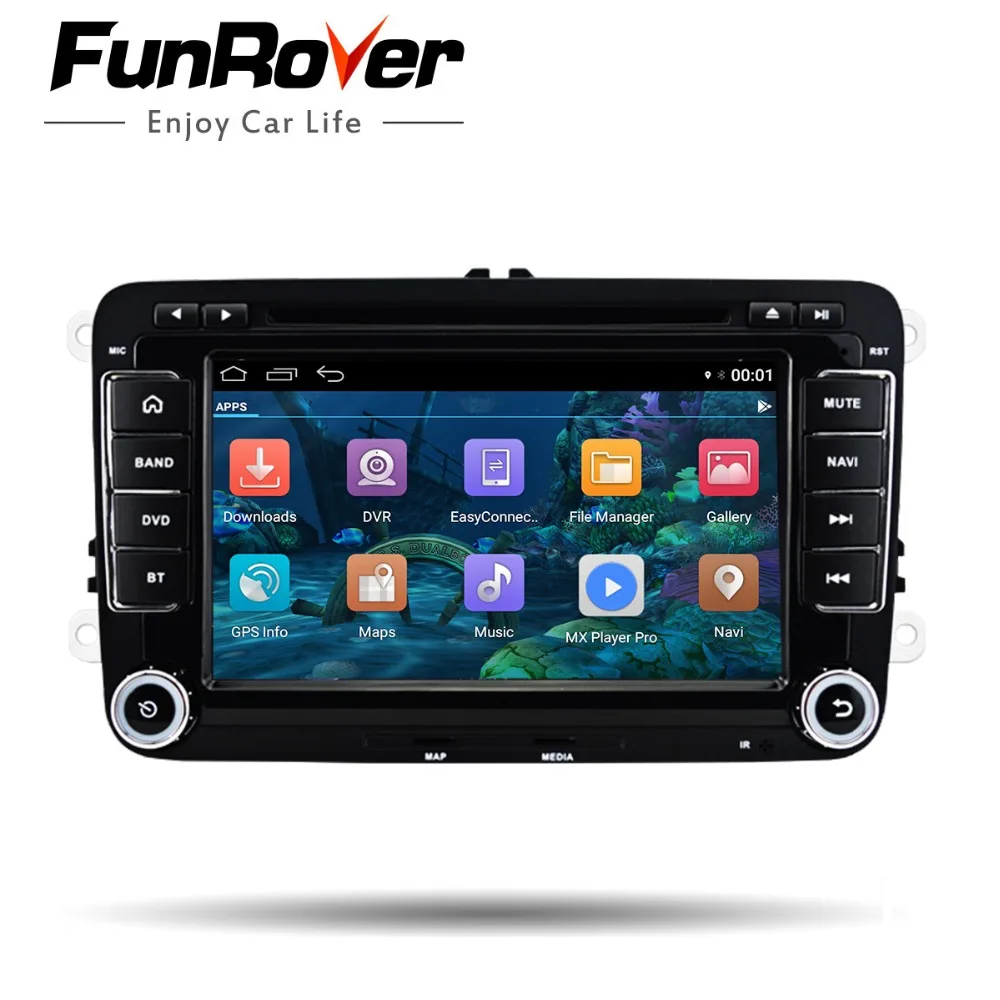 Автомобильная стерео система Funrover 2DIN 7 дюймов GPS навигация DVD плеер аудиоплеер для